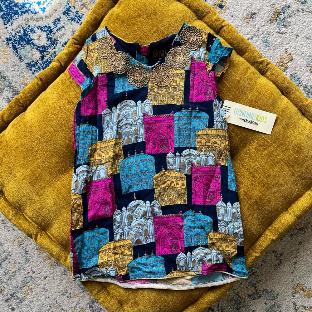 OshKosh B’Gosh Toddler / Little Girls Stylish Multi-color Short Sleeve Dress